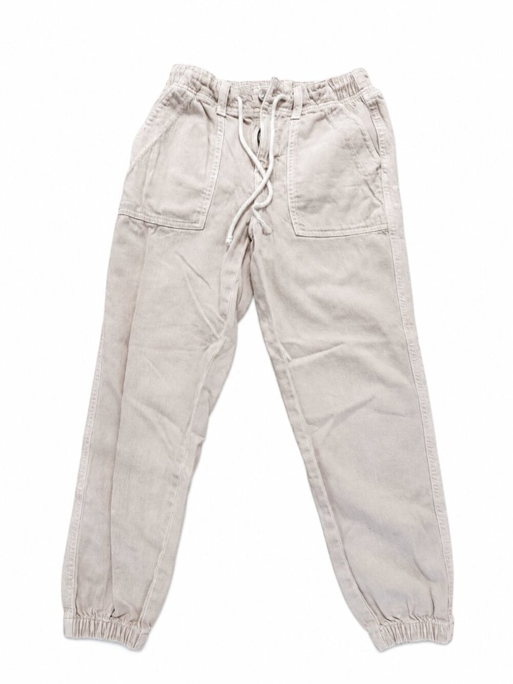 American Eagle Outfitters Light Cream Drawstring Joggers